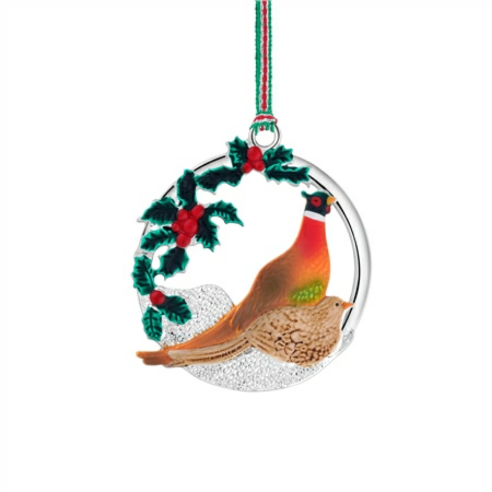 Newbridge Silverware Pheasants Christmas Tree Decoration